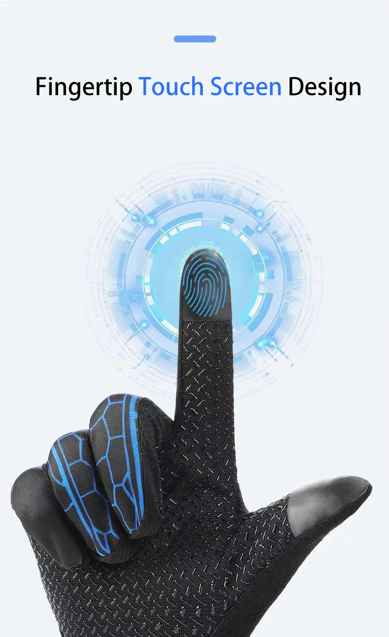 Radfahren Handschuhe Männer Anti-slip Voll Finger Motorrad Frühling Herbst Handschuhe Wandern Angeln Touchscreen Outdoor Abenteuer Handschuhe – Detail 2