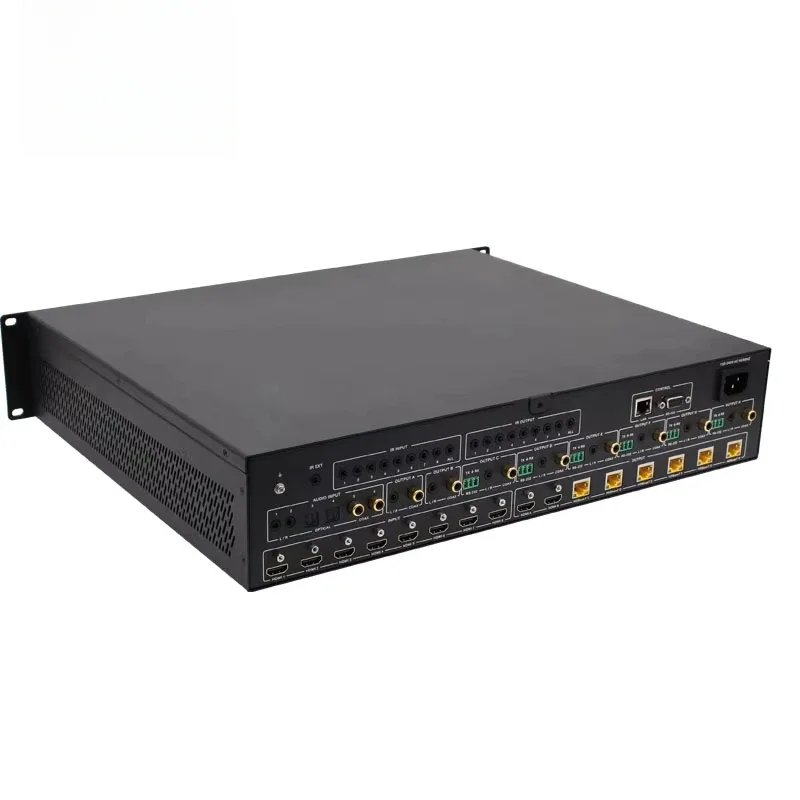 6x6 18Gbps 4k@60Hz YUV 4:4:4 오디오 매트릭싱 기능이 있는 HDBaseT 매트릭스