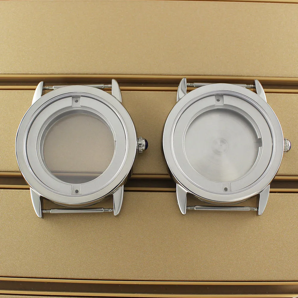 

Silver 42mm Luxury Watch Case Stainless Steel Accessories Sapphire Crystal for Eta 2824 PT5000 Movement Replacement Repair Parts