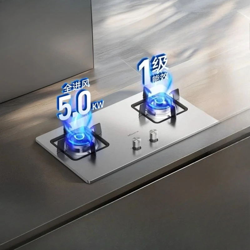 

Vanward B6B Dual-Fuel Dual Burner Gas Stove Tabletop & Built-in Pulse Ignition 360° Uniform Combustion