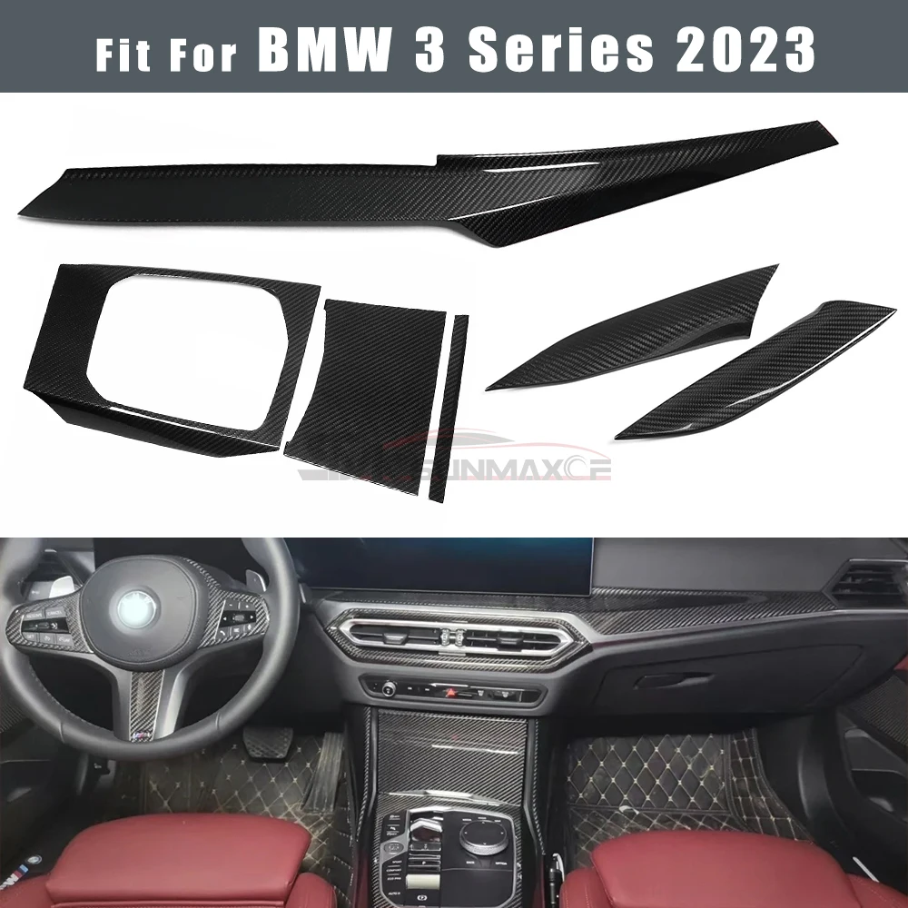 

For BMW 2 3 4 Series G20 LCI G21 G22 G42 Facelift 2022 2023 LHD Carbon Fiber Center Console Dashboard Gear Panel Cover Trim