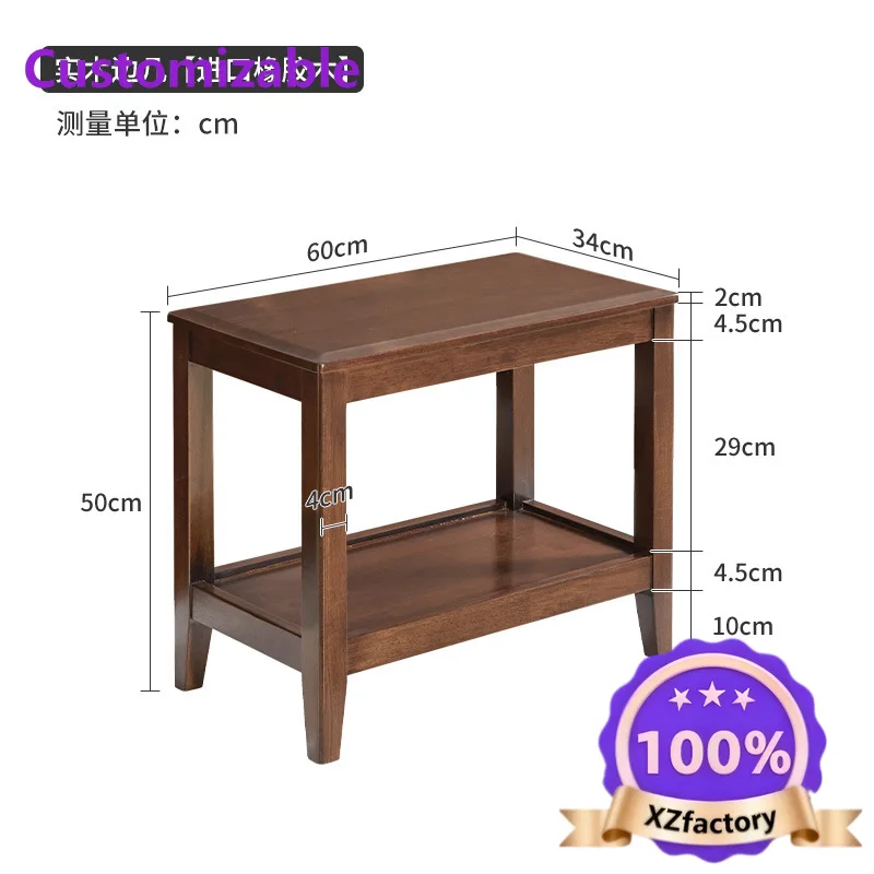 Factory Direct 2026 Top Mesa de centro para sofá de madera maciza, mesa cuadrada pequeña en la sala