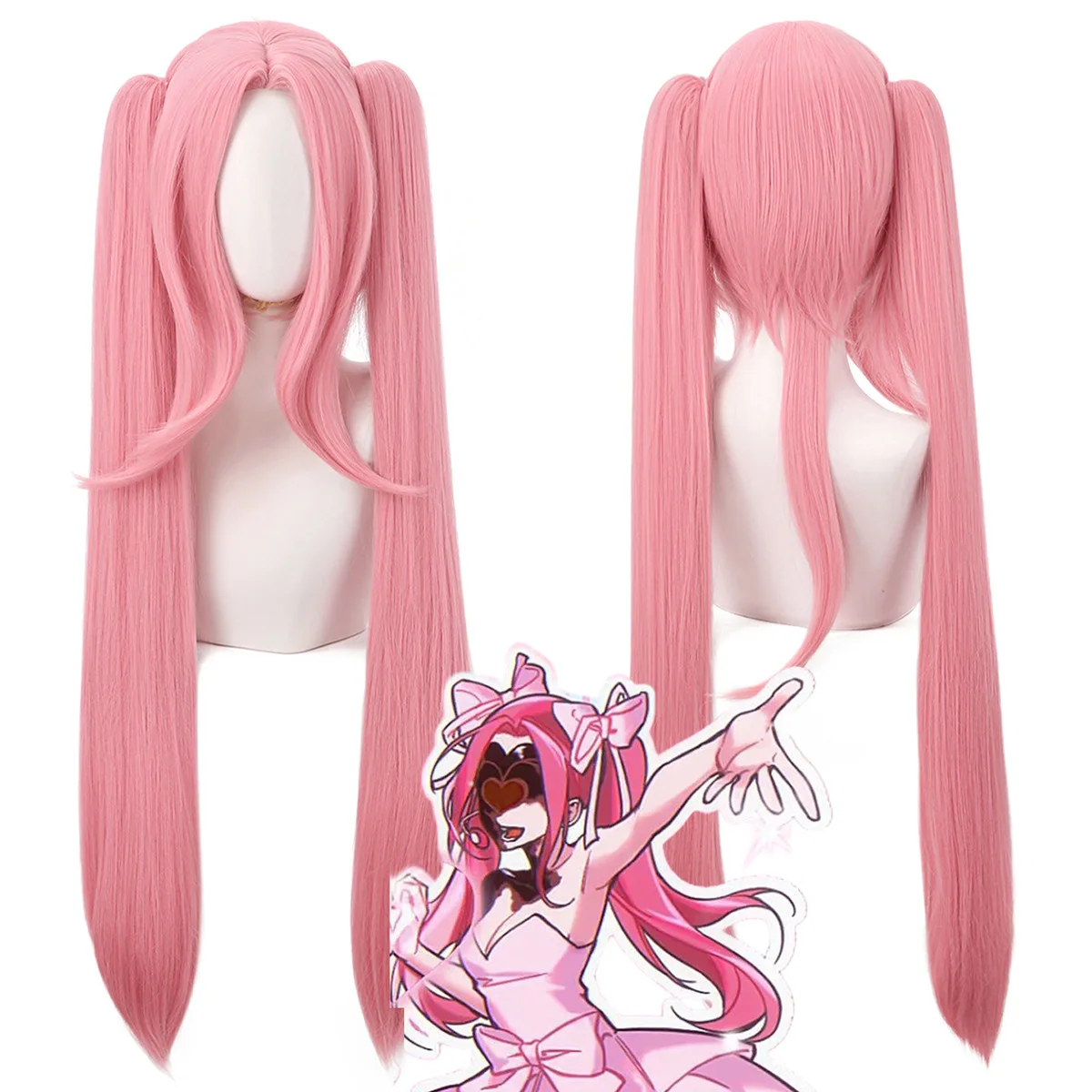 Mizi Cosplay Wig Claw Clip Ponytail Synthetic Heat‑Resistant Costume Wig For Anime Role‑play Party
