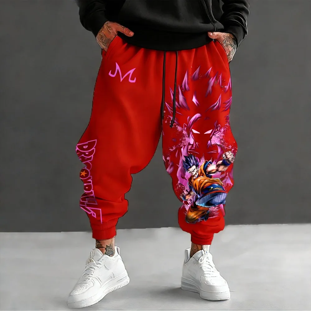 Unisex Cotton Long Pants Dragon Ball Z Gohan 2026 Summer New Product Harajuku Anime Printed American Hip Hop Loose Casual Pants - view 4