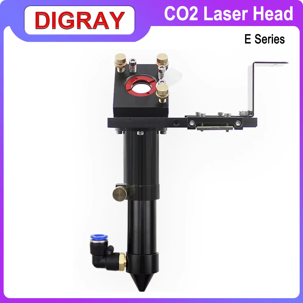 DIGRAY Co2 Laser Head E Series for Lens Dia: 20mm FL:50.8 & 63.5 mm，Mirror 25mm Suitable For Laser Engraving Cutting Machine.