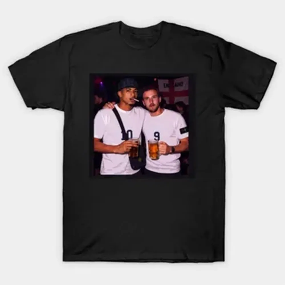Jude Bellingham Harry Kane Lads Drinking Beer Funny T-shirt For Men Women 100% Cotton T Shirts Short Sleeve Tops 0713-2