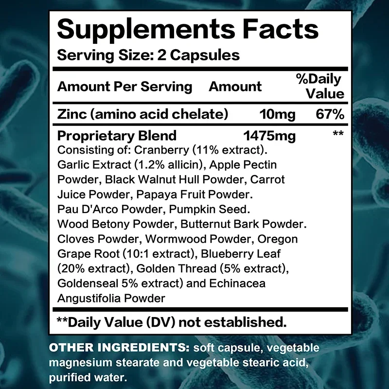 Parasite Blast - Eliminates Parasites, Detoxification, Promotes Intestinal Health and Digestive Balance