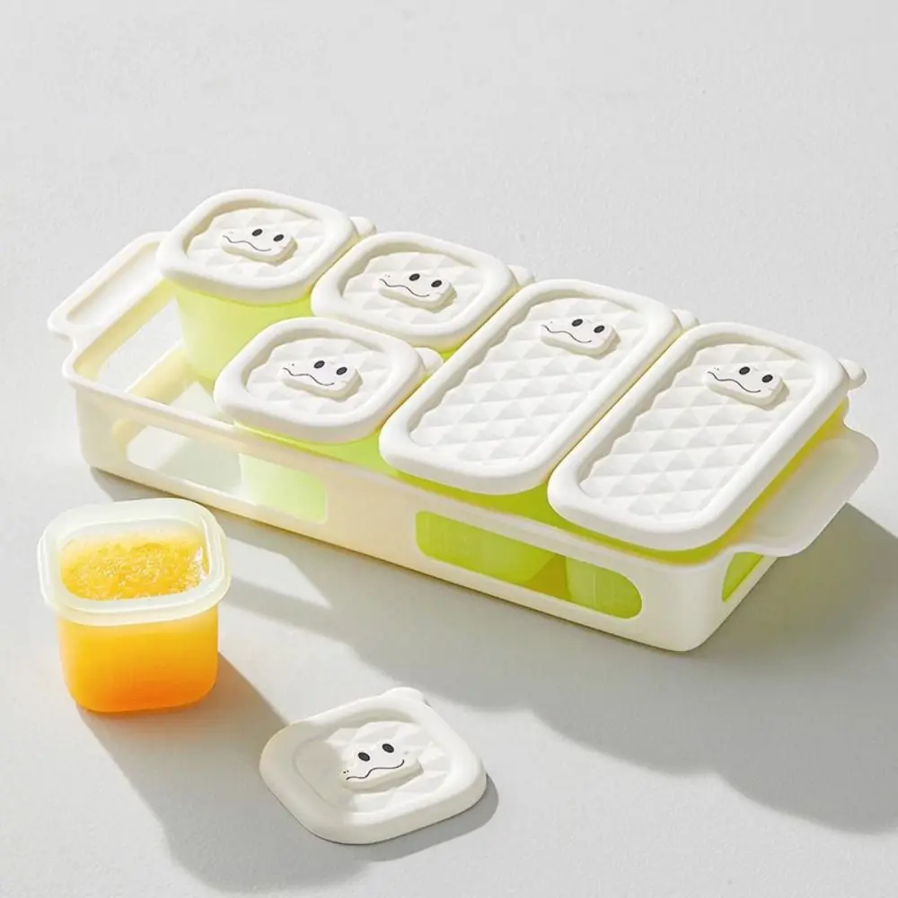 

Форма для заморозки детского питания на 3/4/6 ячеек, квадратная, из пищевого силикона, с крышкой, термостойкая