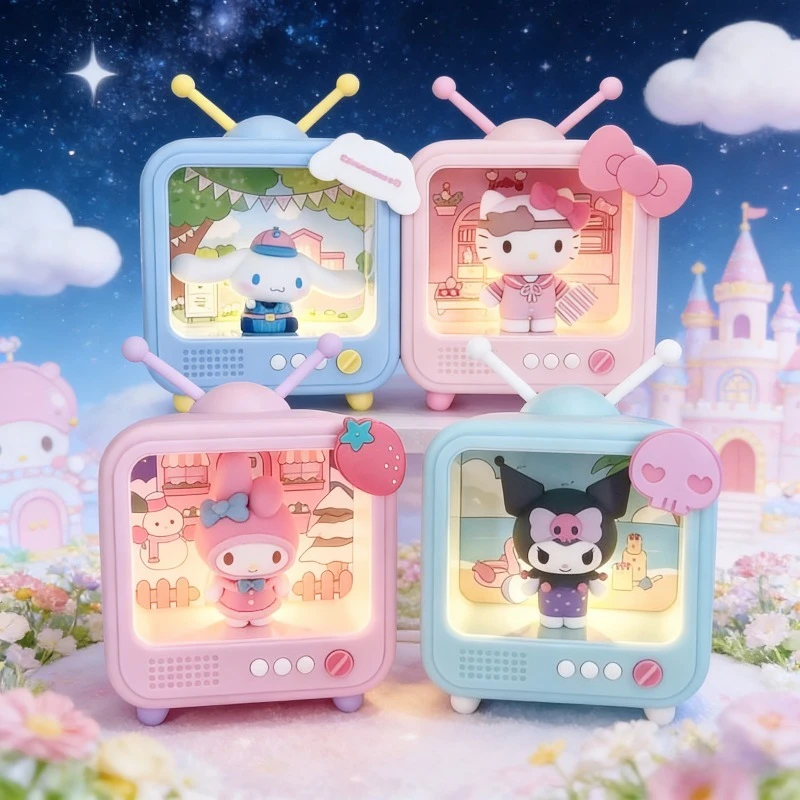 

Милые светящиеся ночники-игрушки Sanrio по мотивам ТВ-сериалов: Куроми, Синаморолл, Хелло Китти. Настольные украшения для девочек.