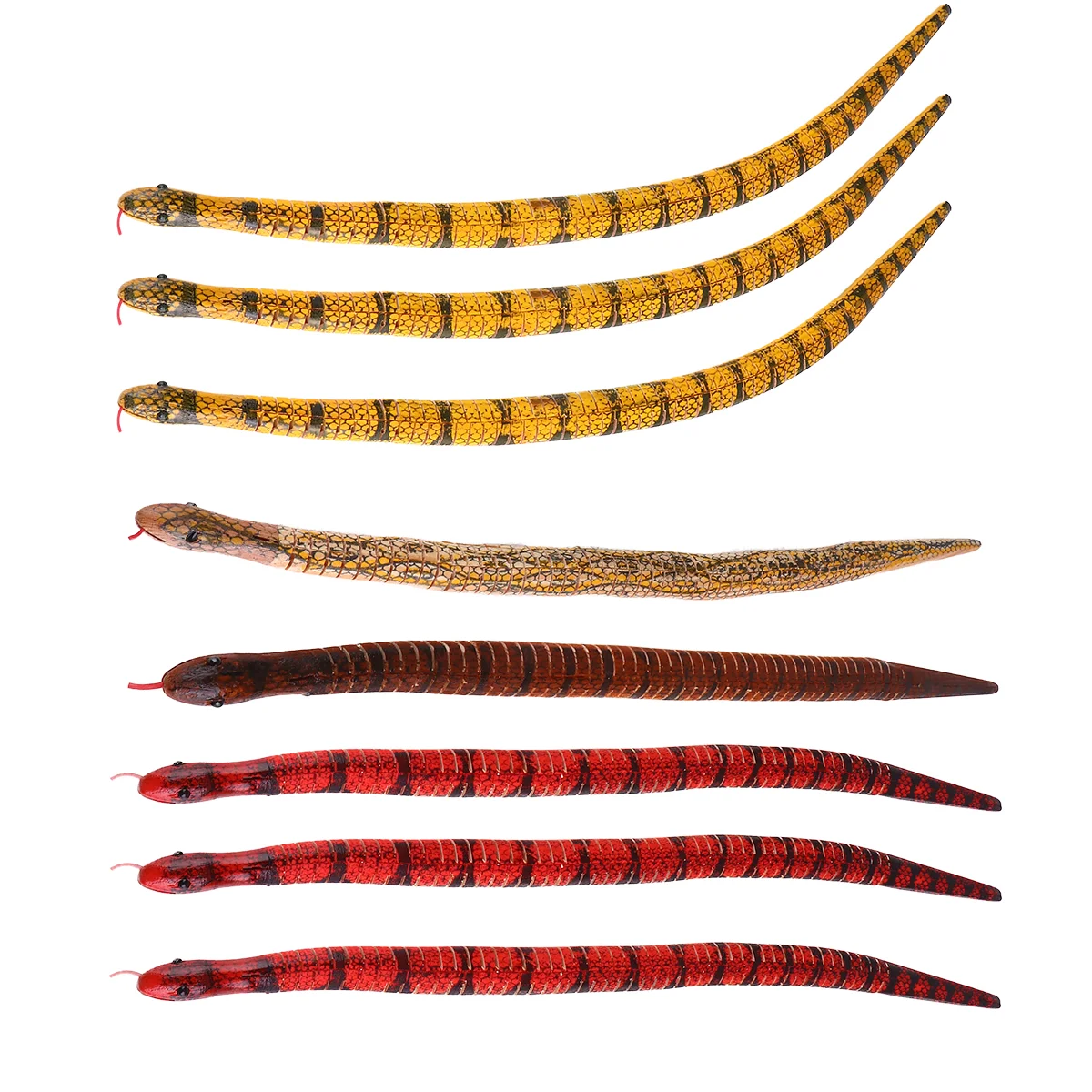 8 Pcs Wooden Simulated Snake Toy The Animal Horror Halloween Jointed Flexible Child Tricky Props