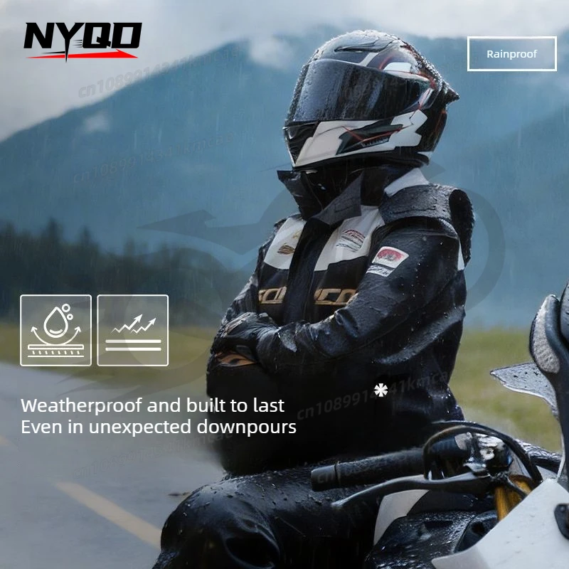 Motorcycle Raincoat Rainstorm-proof Full Body Waterproof Rider Split Rain Pants Suit Locomotive Riding Raincoat Men and Women