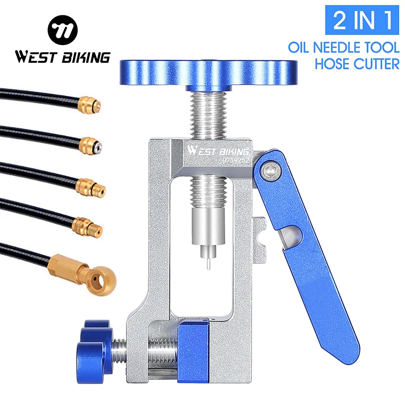 

WEST BIKING 2 in 1 Bicycle Brake Hydraulic Hose Needle Driver Cutter Repair Tool for MTB Road Bike Hydraulic Brake BH90 BH59