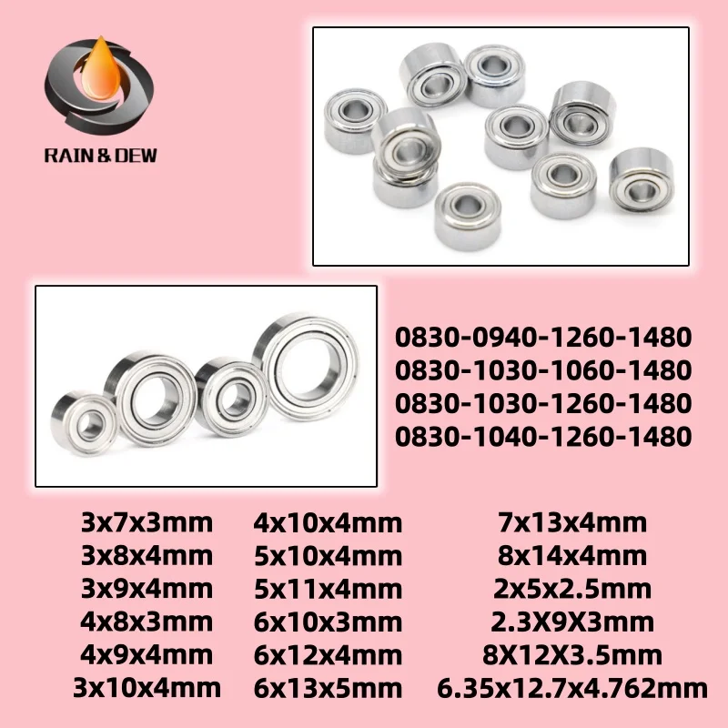 10Pcs High Speed Bearings For Strong & Marathon Handpieces 693ZZ 684ZZ MR126ZZ MR148ZZ 623ZZ MR104ZZ MR105ZZ MR106ZZ MR137ZZ