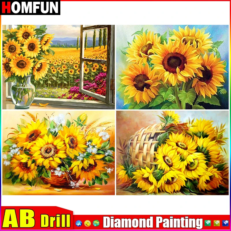 HOMFUN AB Diamond Painting Cross Stitch Pattern 5D Diamond Embroidery \