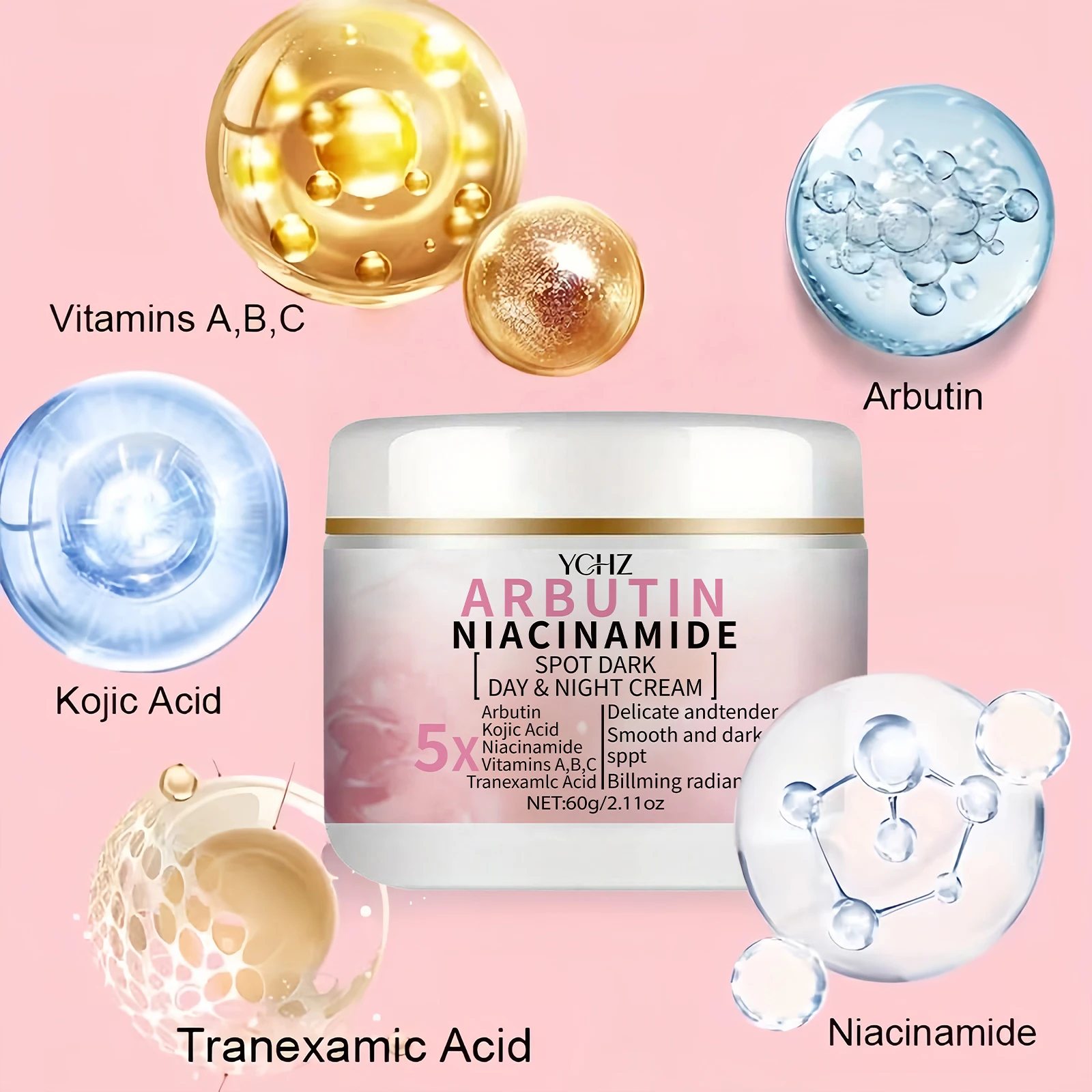 多機能ブライトニングフェイスクリーム、アルブチン7%＋トラネ - Skincare Glowing のレビューと価格