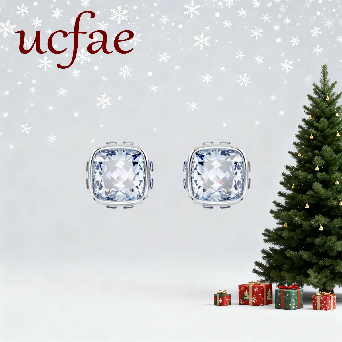 

2025 модные, элегантные, повседневные, допамины, с красочными серьгами из драгоценных камней, нейтральные универсальные вечерние рождественские серьги