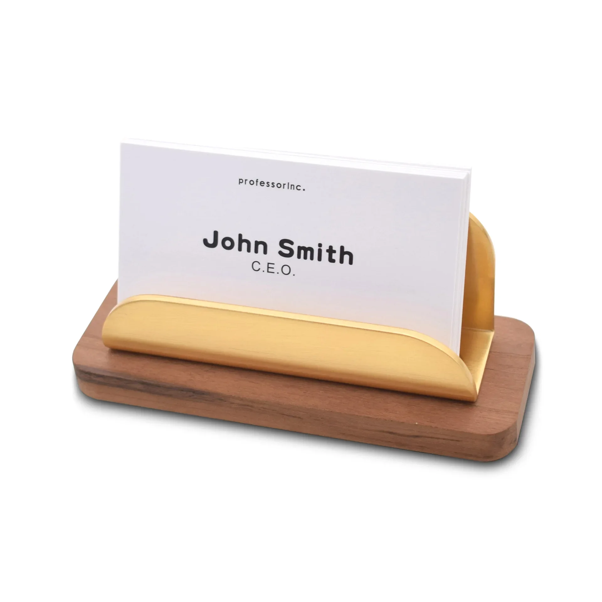 

Brass Creative Large-Capacity Business Card Box Front Desk Wooden High-End High-End Desktop Table Card Holder
