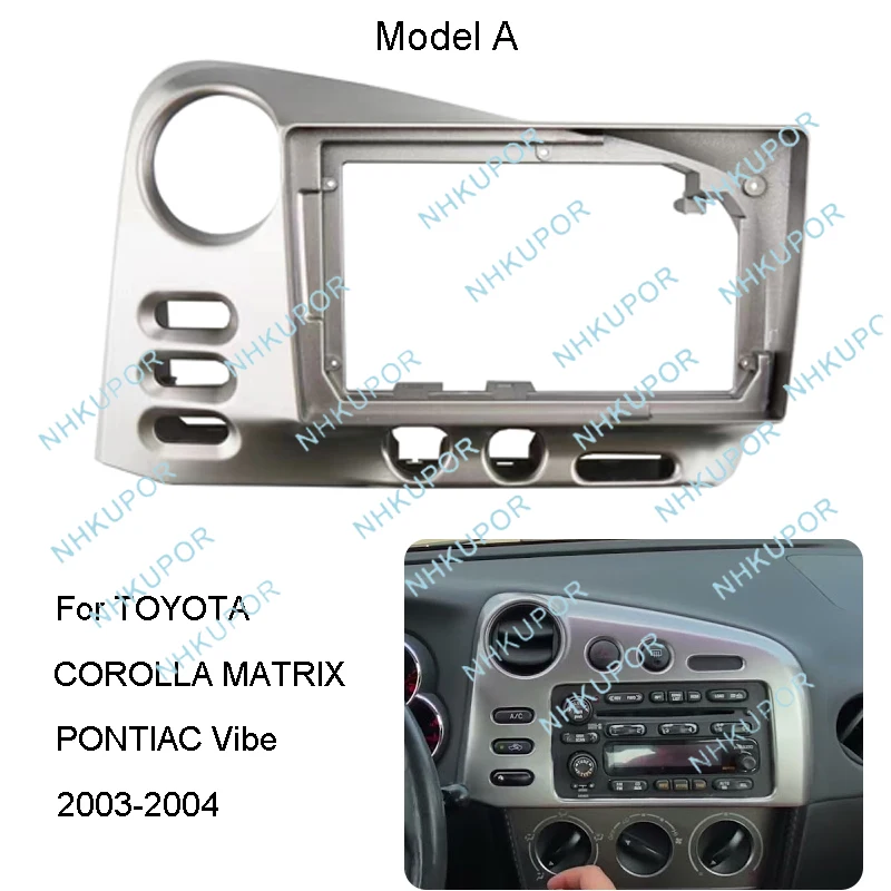Car Radio Fascia For TOYOTA COROLLA MATRIX 2003-2008 Auto Stereo Install Panel Mount Bezel Faceplate Frame Kit