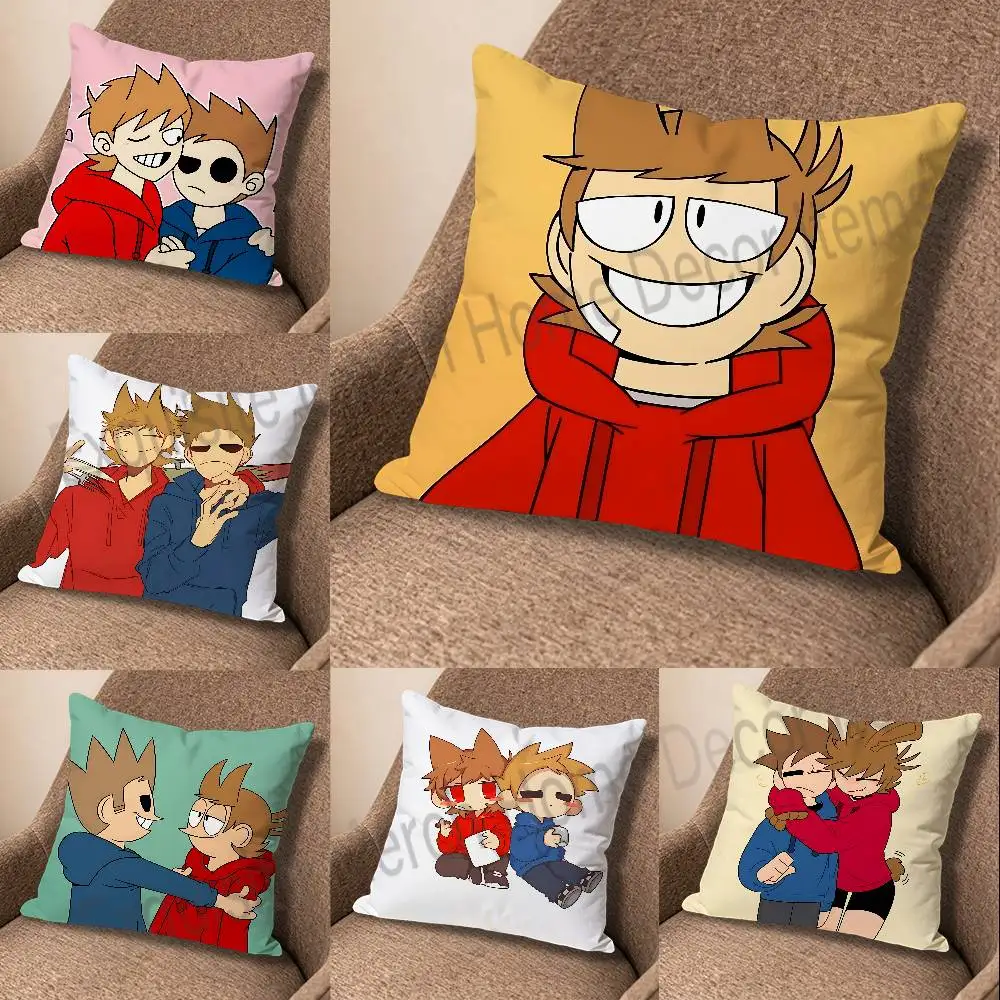 E-Eddsworlds-S TordTom Print Pillow Case Aesthetic Bedroom Decor 30x30 40x40 45x45 50x50 60x60 65x65cm
