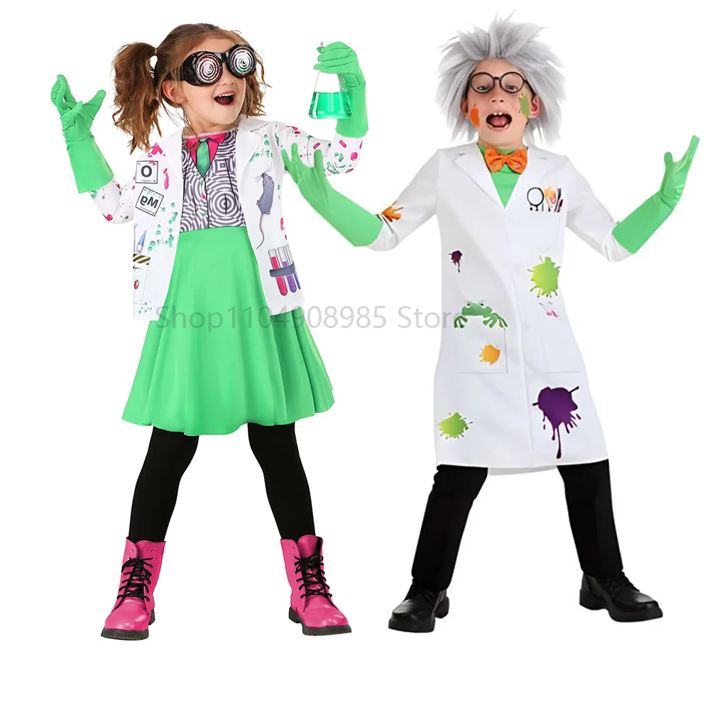 

Scientist Costume for Boys Girls Dress Up Role Play Dress Up Set Lab Coat for children Scientist Cosplay 2025