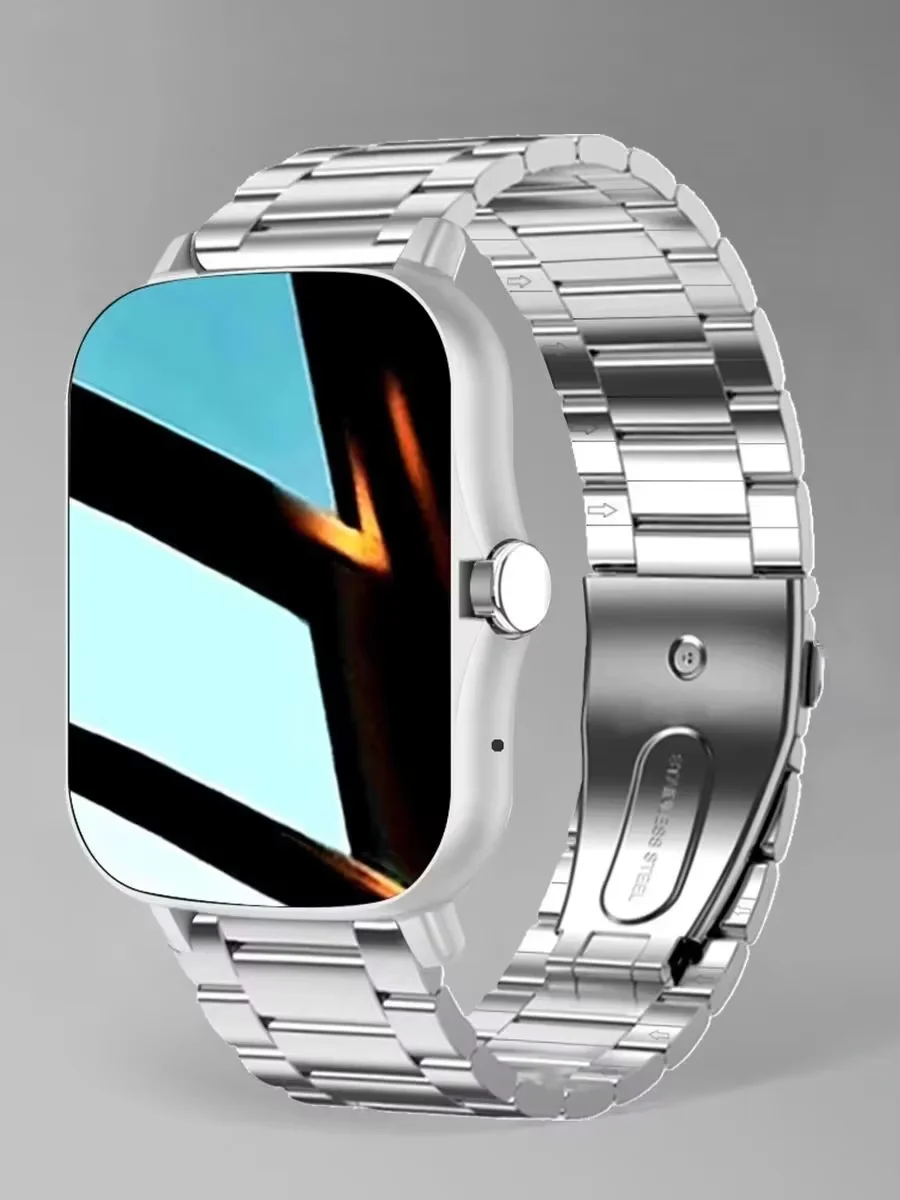LAXASFIT 2025 Nowy Męski Smartwatch Damski Prezent Pełny Ekran Dotykowy Zegarek Sportowy Fitness Połączenia Bluetooth Smartwatch — 2