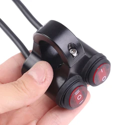 7/8'' 22mm Motorcycle Handlebar Headlight Fog Spot Light Dual On Off Switch 12V