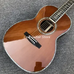 6 Strings Acoustic Guitar with Solid Cedar Top, 100% All Real Abalone,Custom Design, 00045 Model,Free Shipping