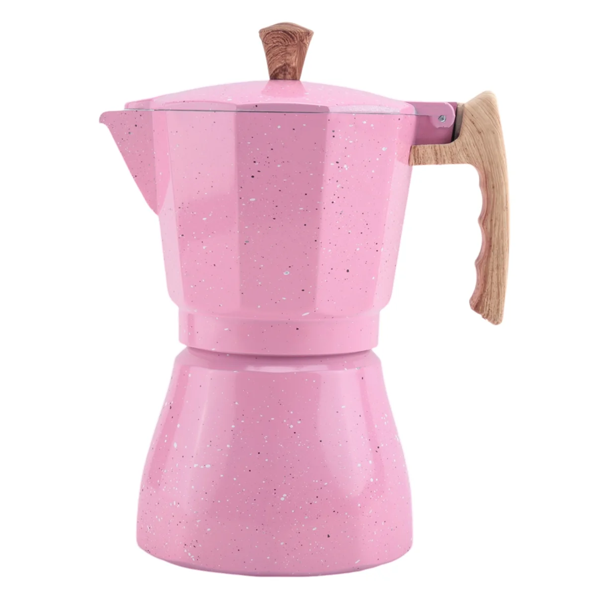 Latte Mocha Coffee Maker Italian Moka Espresso Cafeteira Percolator Pot Stovetop Coffee Maker 300Ml Pink