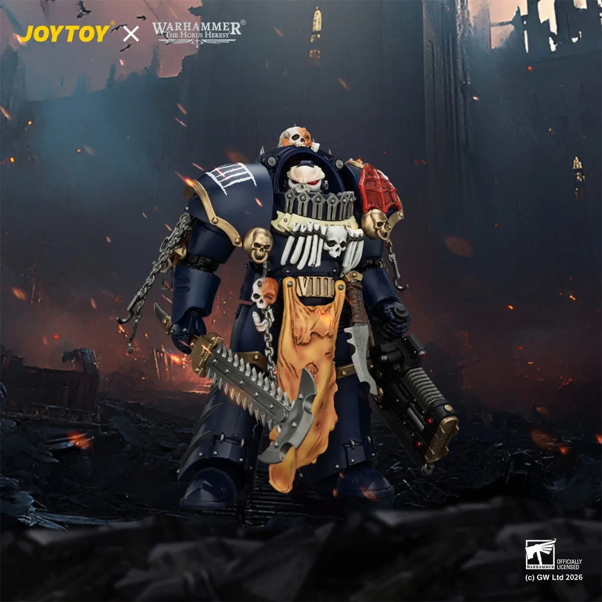 【Accessories】Joytoy Warhammer 1/18 Action Figures Night Lords Contekar Terminator 1 Model Toy 3.75inch