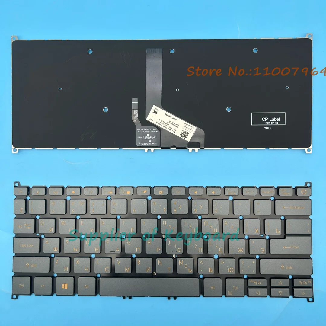 

NEW Russian Keyboard For ACER Swift 5 SF514-51T SF514-52T SF514-52TP SF514-55GT SF514-55T SF514-55TA Brown/Silver/Gold Backlit