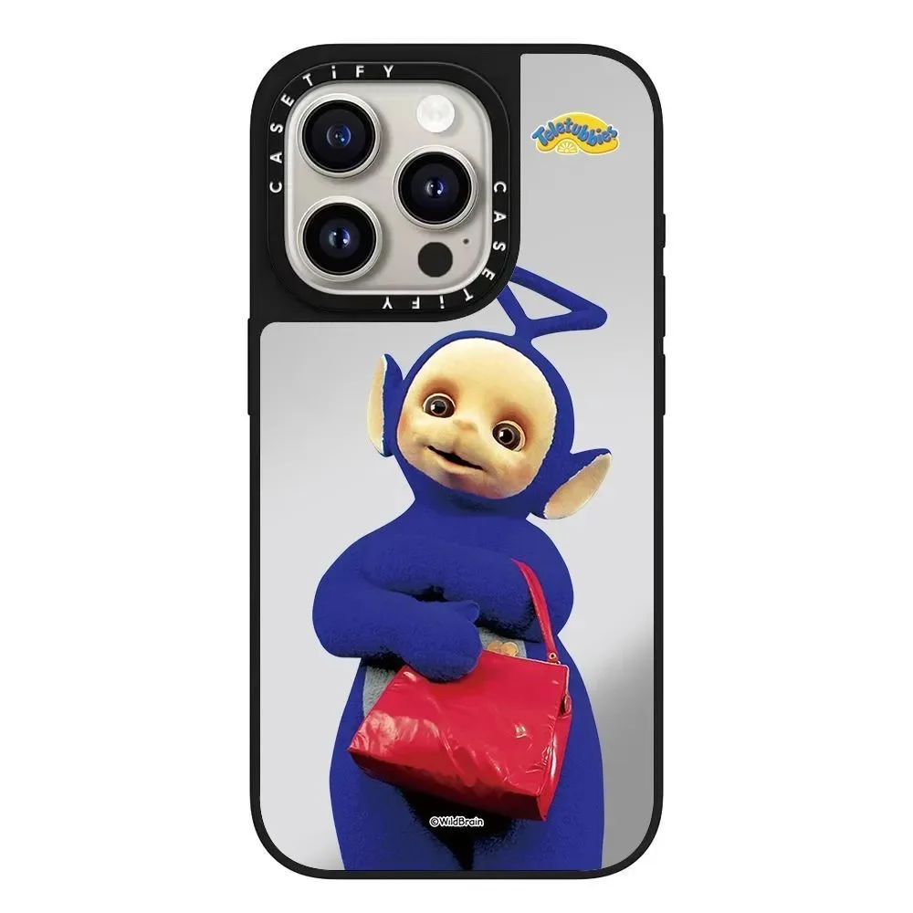 حافظة هاتف Teletubbies لهاتف iPhone 16/17 Pro Max، طراز مرآة كرتونية لطيفة