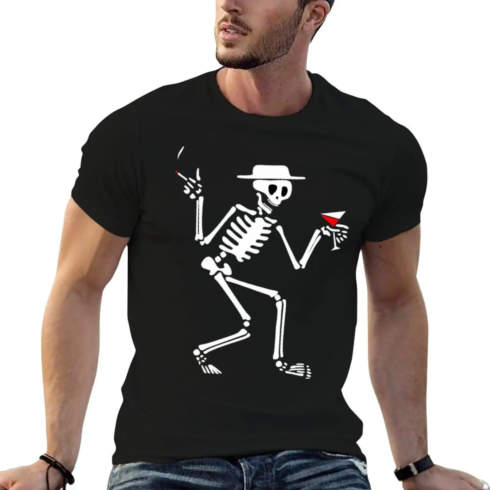 

Social distortion skeleton T-Shirt printed t shirts for man t shirts cotton 100% cotton t shirts high quality T-Shirt