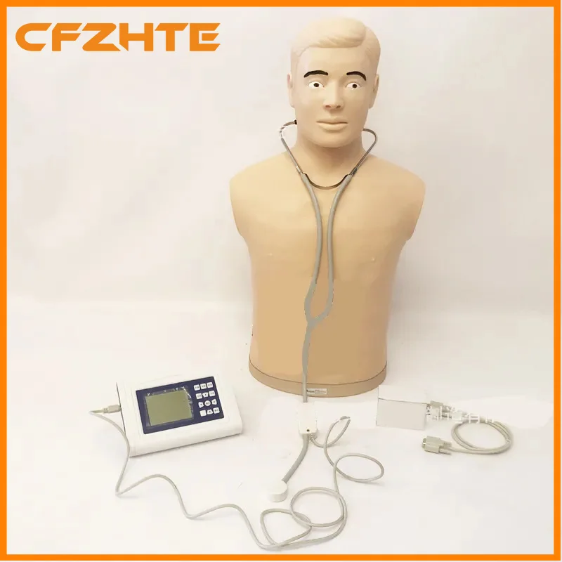 Digital Remote Control Cardiopulmonary Auscultation Simulator, Computerized Chest Teaching Model with Wireless Remote