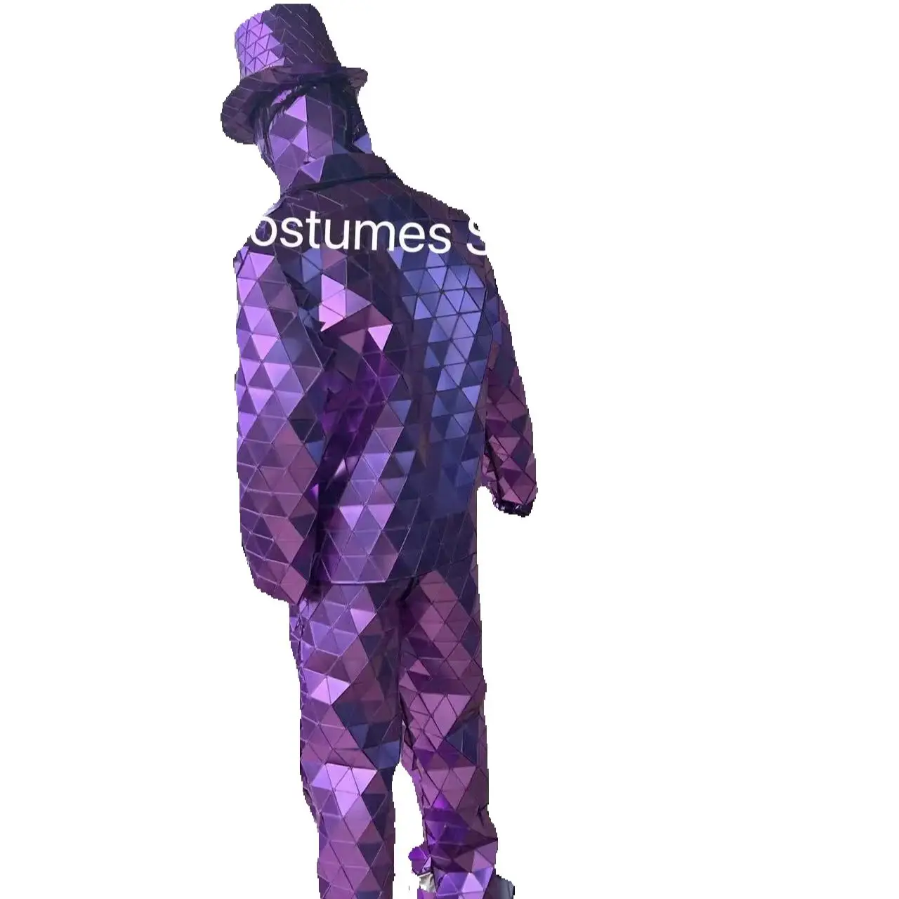 Performance Dress Dance Clothing for Party Nightclub Silver Man Show Suit Stage  Hand Sewn Mirror Costumes