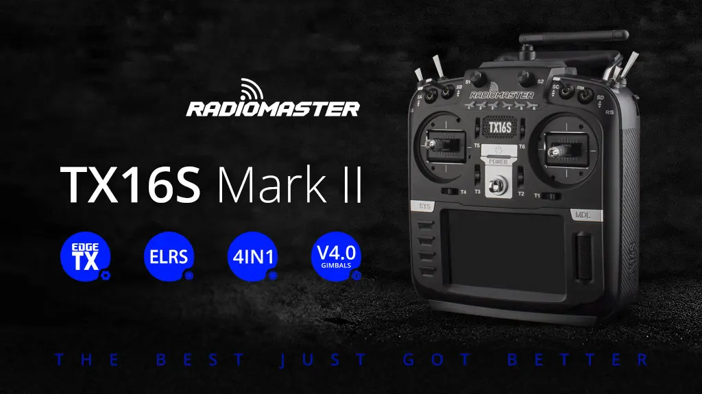 

RadioMaster TX16S MKII V4.0 16CH 2.4G Hall Gimbals ELRS 4in1Transmitter Remote Control Support EDGETX OPENTX