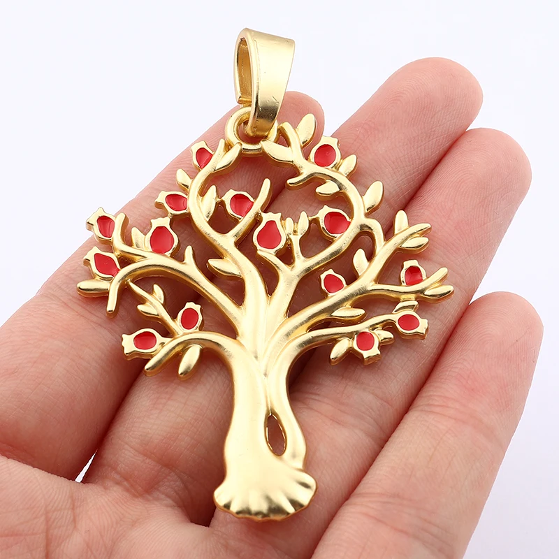 1 x Matte Gold Color Large Tree Life Charms Pendants for DIY Necklace Jewellery Making Findings Accessories 71x50mm