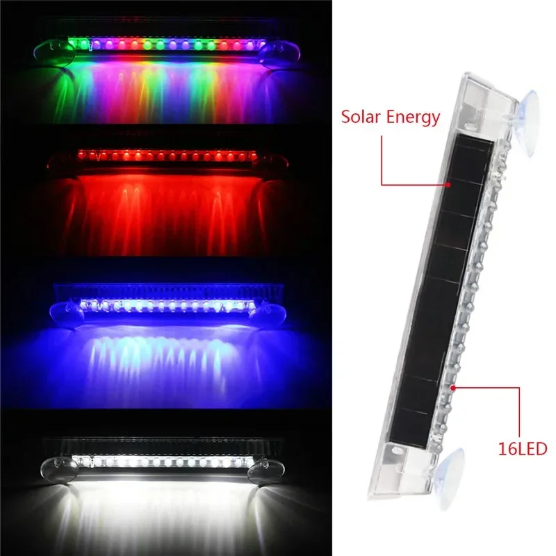 1Pc Universal 16 LED Car Fake Solar Power Alarm Lamp Security System Warning Theft Flash Blinking Anti-Theft Caution LED Light