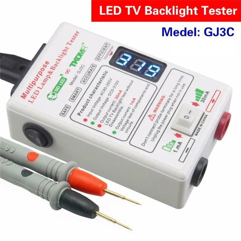 

Smart-Fit Voltage 0-330V GJ3C TV LED Backlight Tester Current Adjustable Laptop Lamp Beads Test Detect Repair Tool