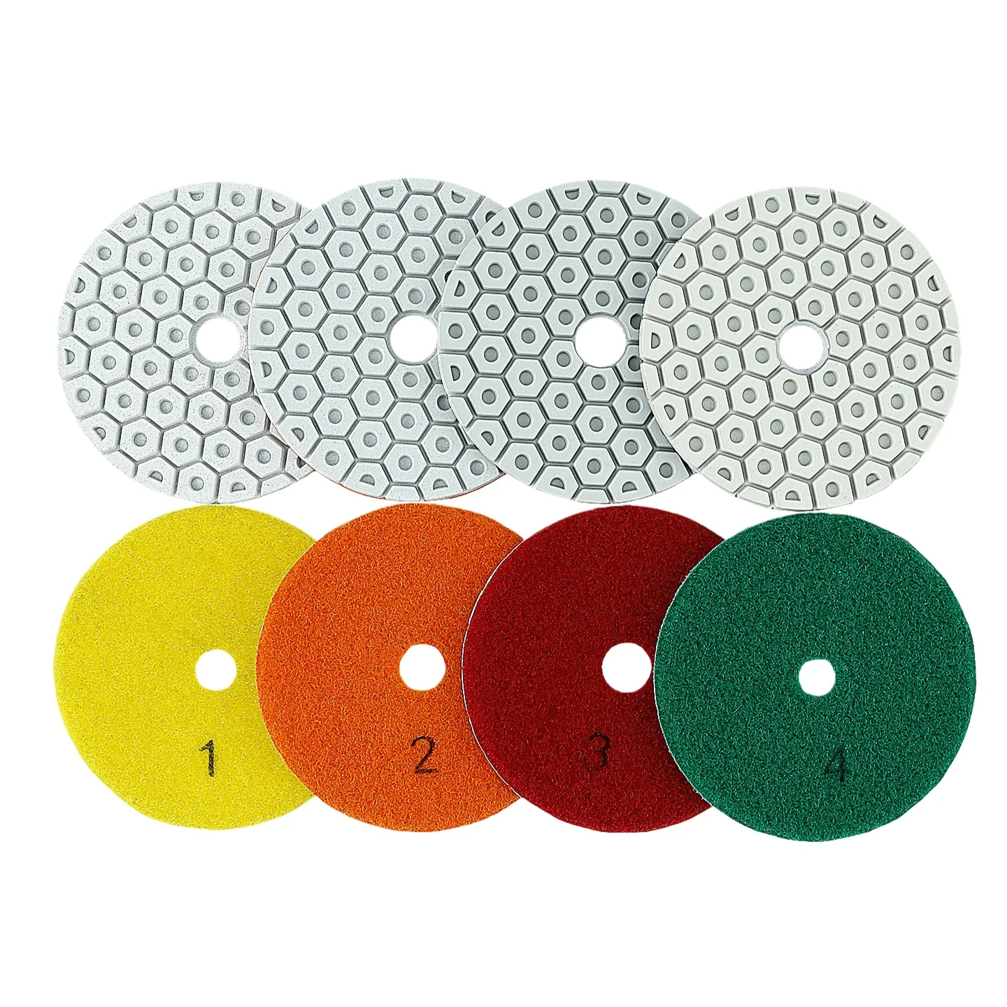 

Набор из 4 алмазных полировальных дисков (4 дюйма, 100 мм) для влажной полировки гранита, мрамора, терраццо, кварца, абразивный полировальный диск, 4 этапа