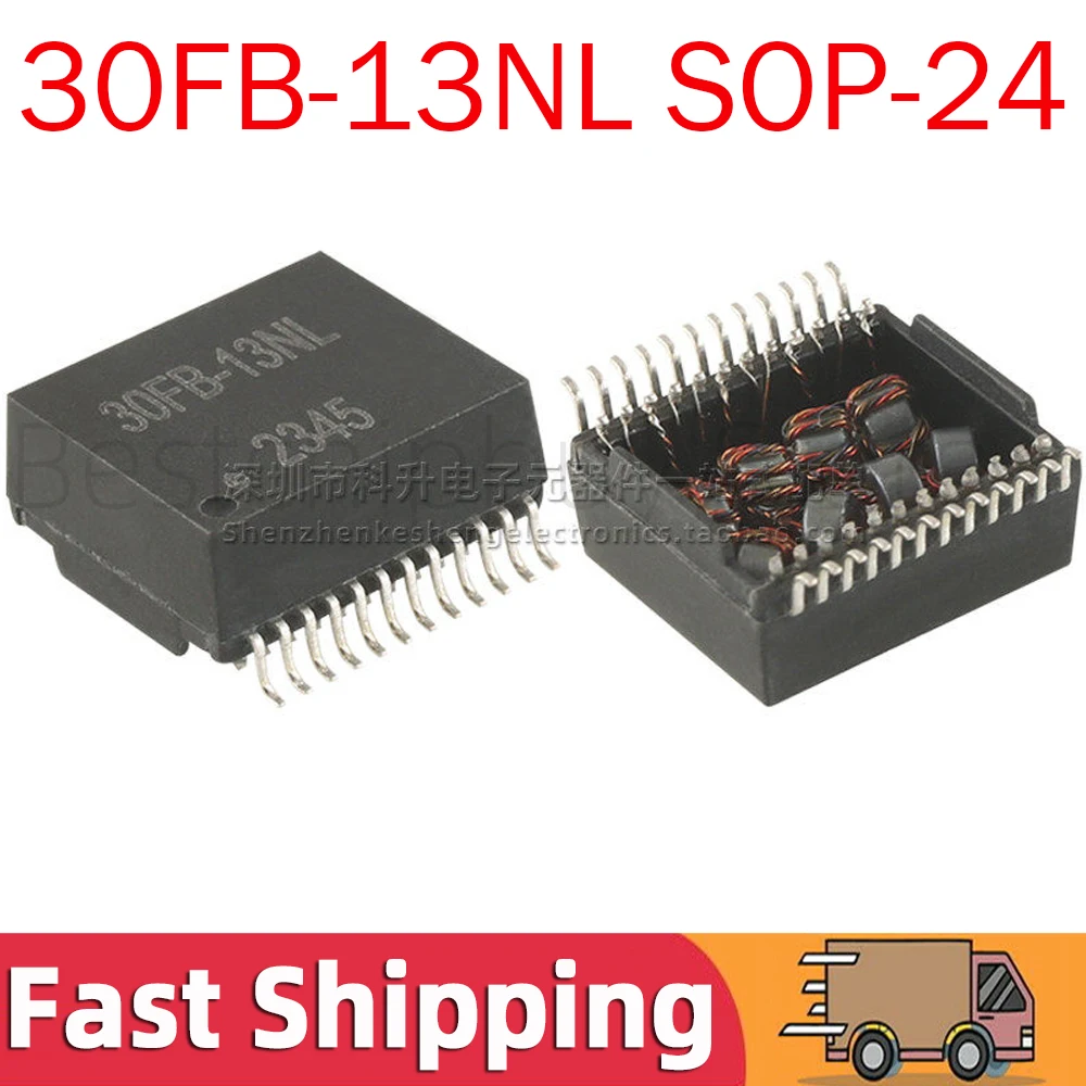 5pcs 30FB-13NL SOP24 LAN Transformer 2.5G Base-T Ethernet LAN Filter Magnetic 1.5KV Isolation 350uH Switch