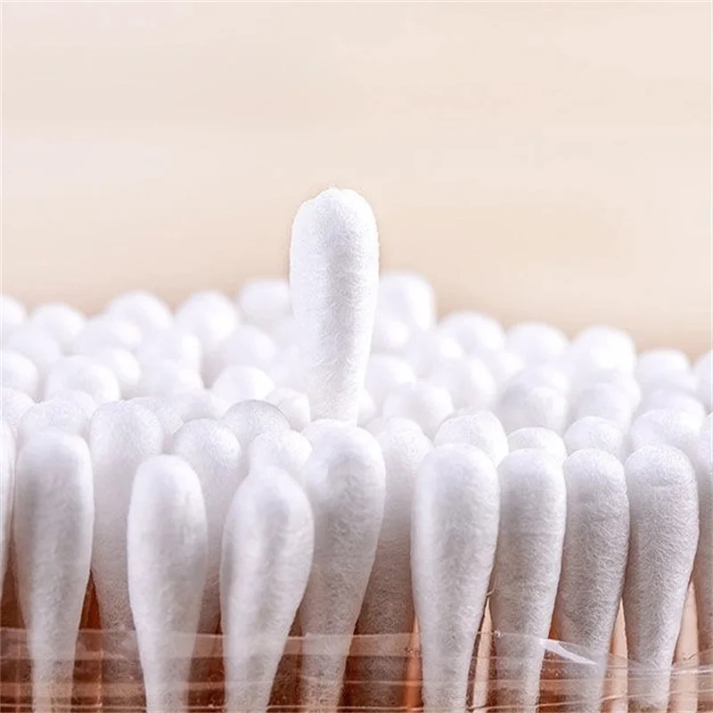 100/500/1000PCS Disposable Double Ended Cotton Swabs Household Makeup Removal Ear Digging Hygiene Cleaning Cotton Swabs