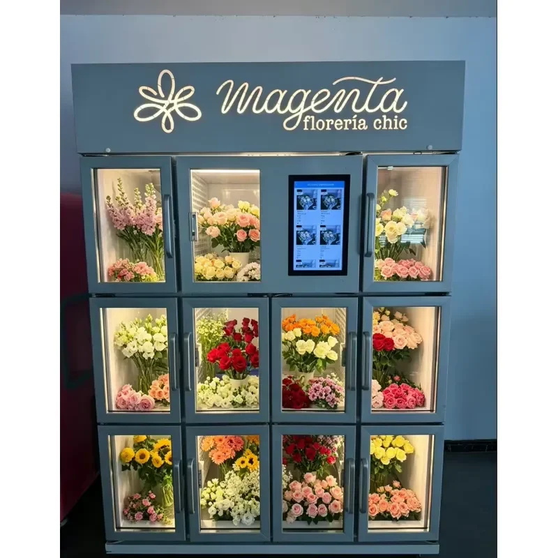 24h Self Service Multi Function Refrigerated Vending Locker Fresh Keeping Cabinet for Flowers Cakes Fruits