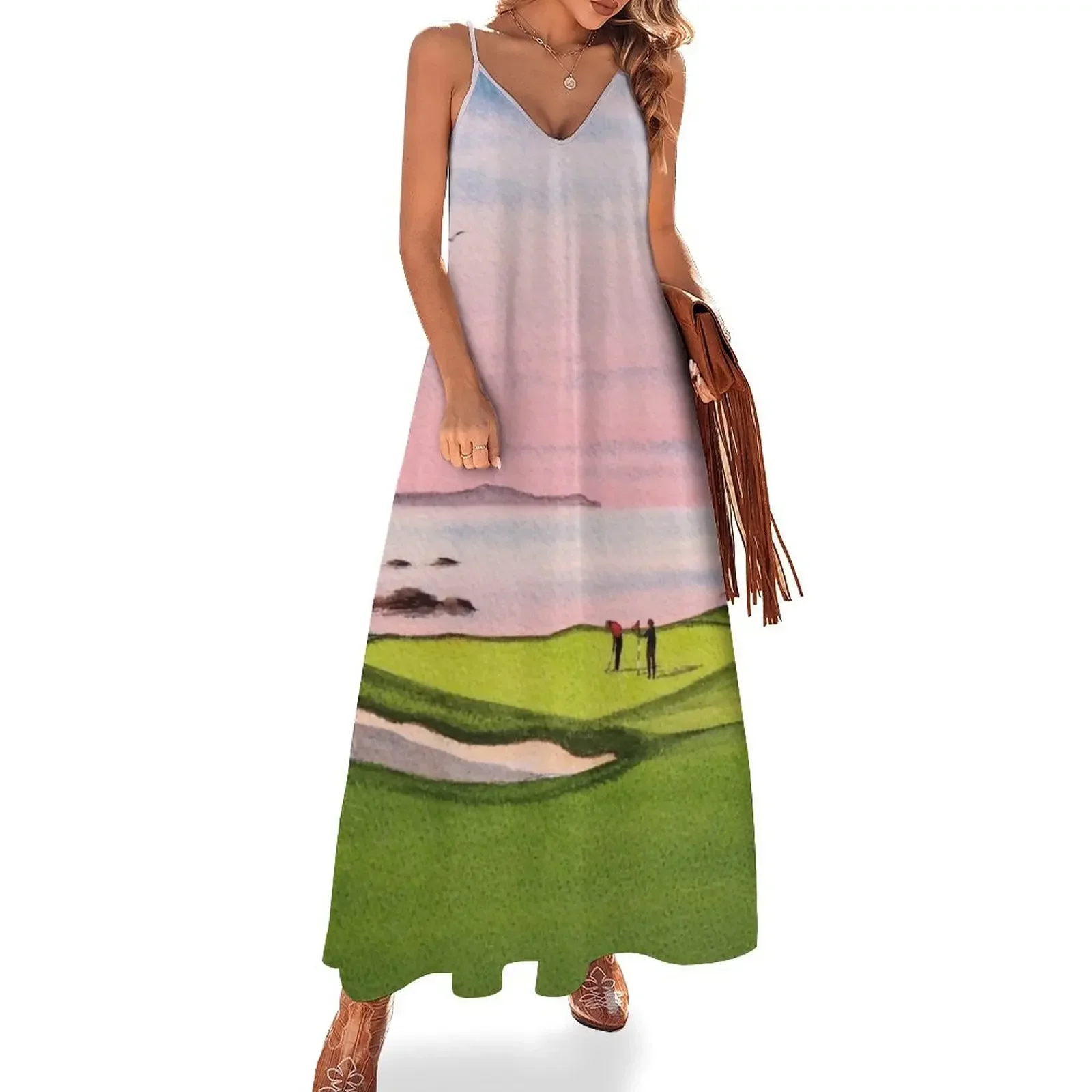 

Pebble Beach Golf Course 8th Hole Sleeveless Dress chic and elegant woman dress Bride dresses elegant women's sets Dress