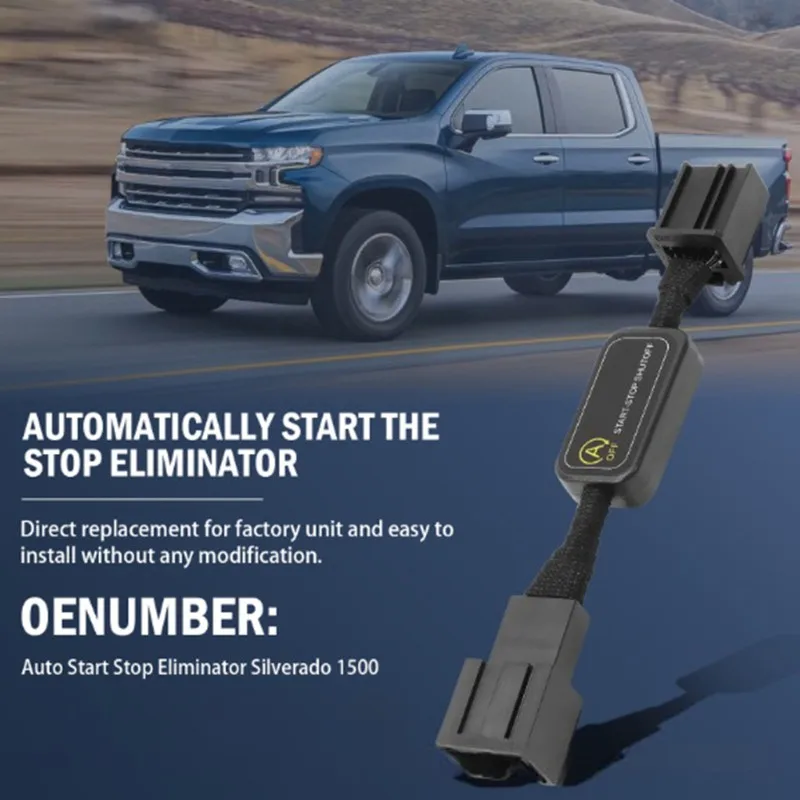 

For Silverado 1500 2019-2021 Car Automatic Off Close Sensor Control Stop Start Engine Cable Adapter Canceller