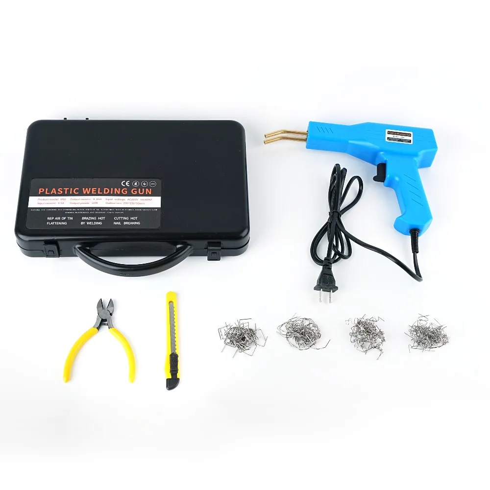 

50W Plastic Welding Gun, Car Bumper Repair Welder Kit, Hot Stapler Welding Machine for Plastic Crack Repair, with SS Staples