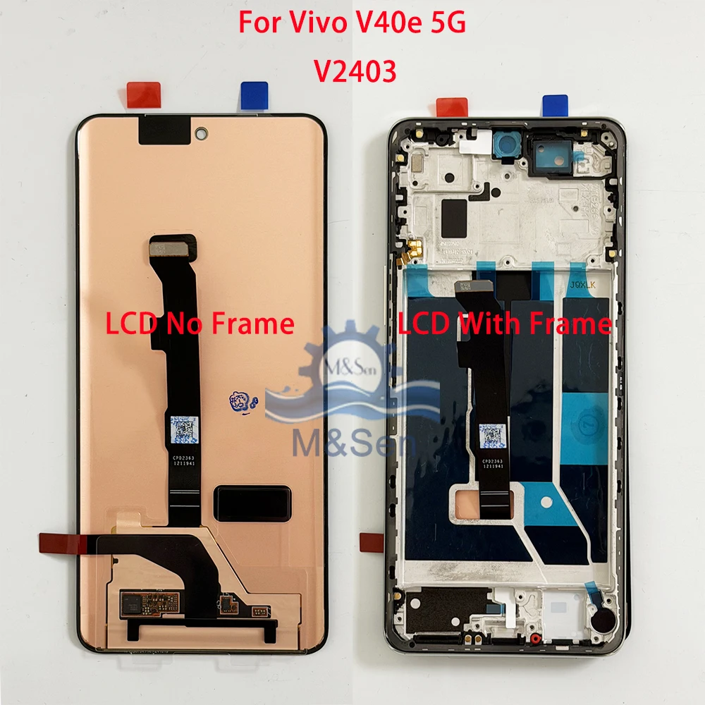 Vivo V40 Pro 5G용 오리지널 AMOLED LCD 프레임 V40E 디스플레이 화면, Vivo V40 Lite 5G IDN LCD용