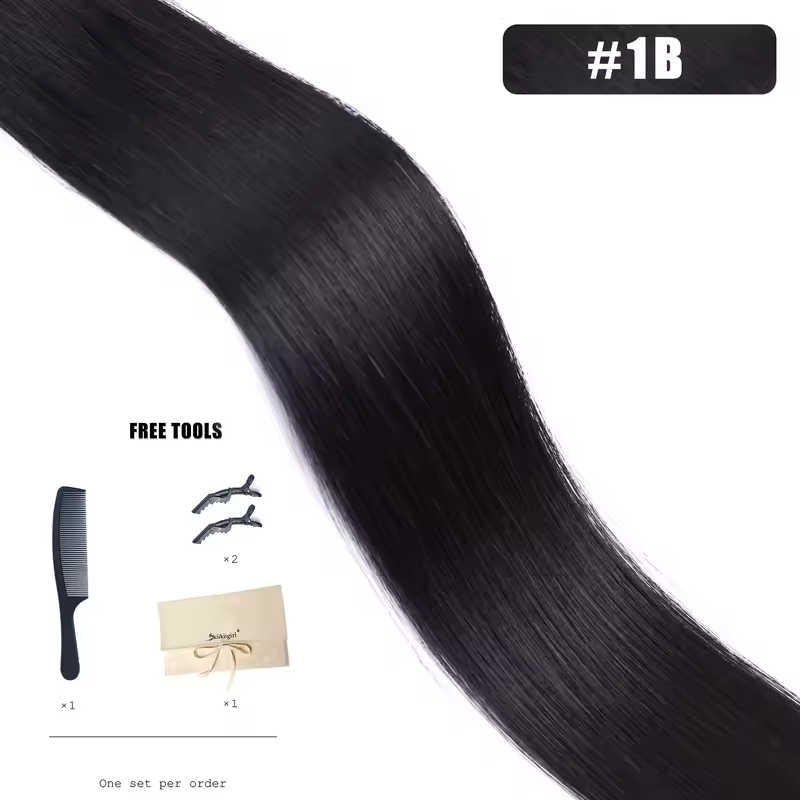Genius Weft Human Hair Extensions 100G Double Drawn Blonde Bundles Invisible Straight Virgin Hair Weft Full End Top Quality - Image 11