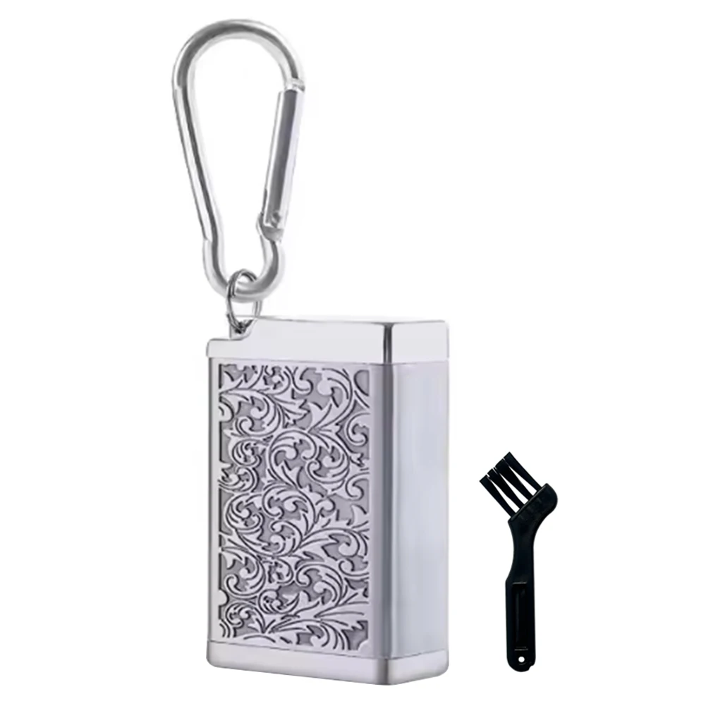 

Мини-портативная пепельница, многофункциональная коробка для удаления прикладов, огнестойкий брелок, пепельница с кистью и карабином для мужчин, отца