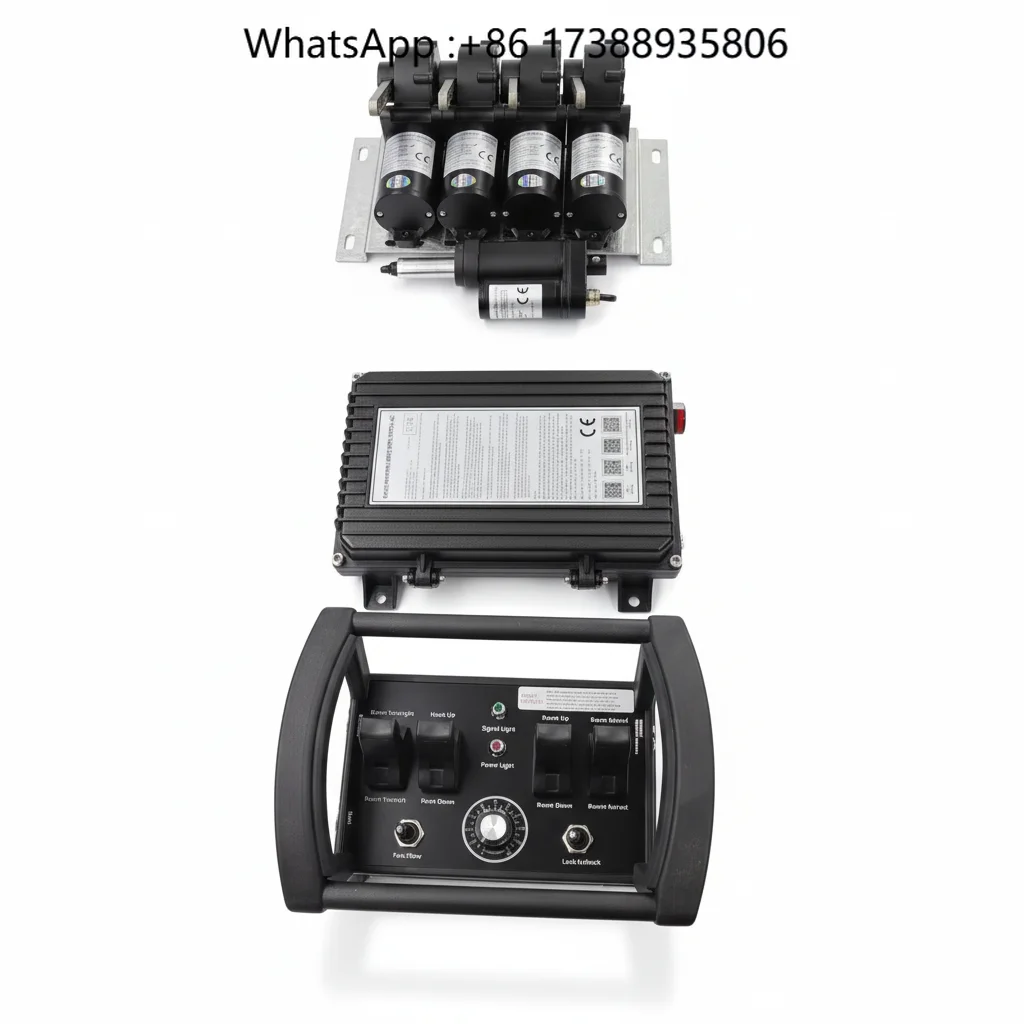 Universal 4-Actuator Proportional Remote Industrial Hydraulic Joystick 433MHz 500m Control Distance IP68 Waterproof Metal 4