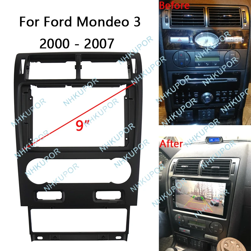 

Комплект рамки для ремонта автомобильного радиоприемника для Ford Mondeo 2004 2005 2006 2007, автостерео, установка приборной панели, лицевая панель, лицевая панель